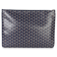 Goyard Navy ine Canvas Senat Pouch GM Handbag 4