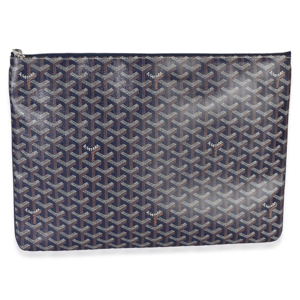 Goyard Navy ine Canvas Senat Pouch GM Handbag fv