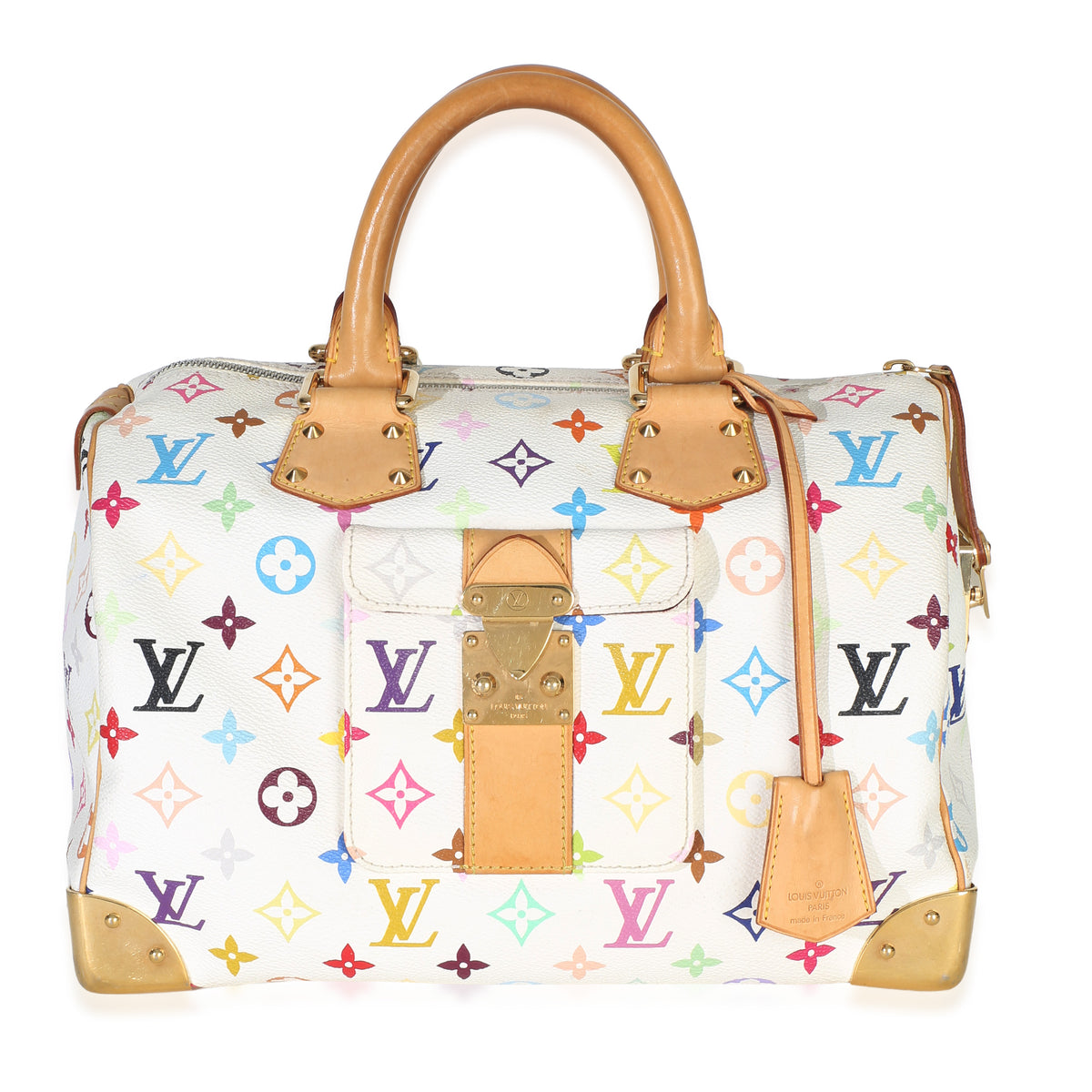 Louis Vuitton White Monogram Multicolore Speedy 30 Handbag id