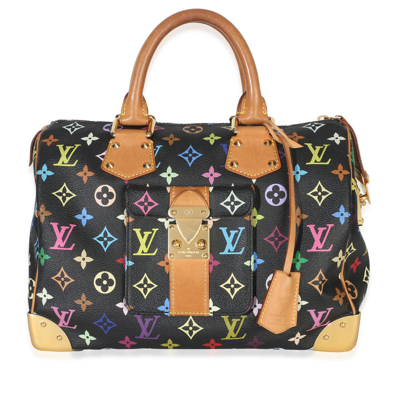 Louis Vuitton Black Monogram Multicolore Speedy 30 Handbag id
