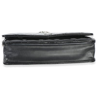 Chanel Black Quilted Patent Classic Wallet On Chain Handbag 4