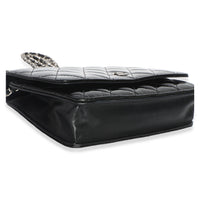 Chanel Black Quilted Patent Classic Wallet On Chain Handbag 6