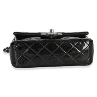 Chanel Black Quilted Patent Mini Rectangular Flap Bag Handbag 5