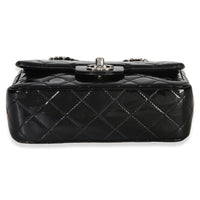 Chanel Black Quilted Patent Mini Rectangular Flap Bag Handbag 7