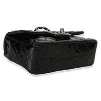 Chanel Black Quilted Patent Mini Rectangular Flap Bag Handbag 8