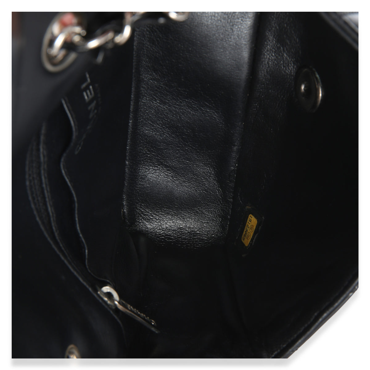 Chanel Black Quilted Patent Mini Rectangular Flap Bag Handbag 9