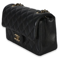 Chanel Black Quilted Lambskin Mini Rectangular Flap Bag Handbag 2