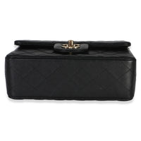 Chanel Black Quilted Lambskin Mini Rectangular Flap Bag Handbag 5