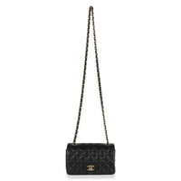 Chanel Black Quilted Lambskin Mini Rectangular Flap Bag Handbag 8
