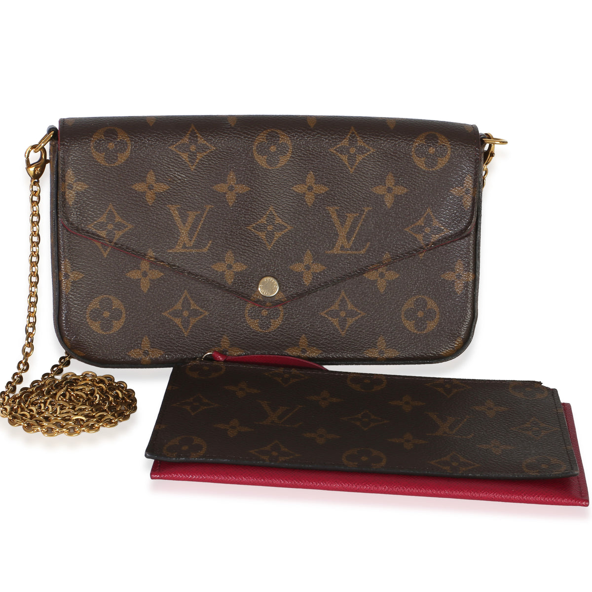 Louis Vuitton Fuchsia Monogram Canvas Felicie Pochette Handbag id