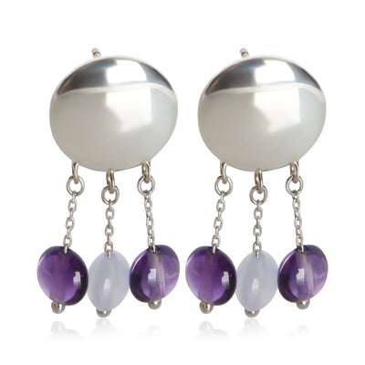 Tiffany & Co. Sterling Silver Amethyst Earrings fv