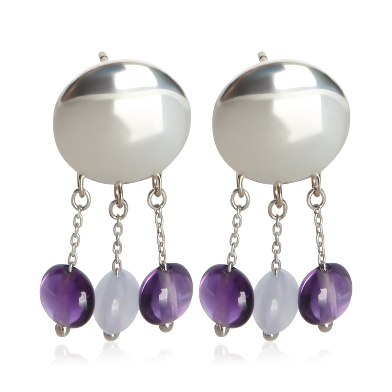 Tiffany & Co. Sterling Silver Amethyst Earrings fv