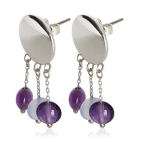 Tiffany & Co. Sterling Silver Amethyst Earrings 2