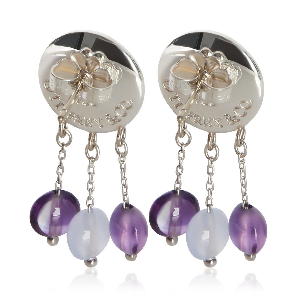 Tiffany & Co. Sterling Silver Amethyst Earrings 3