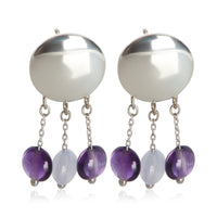 Tiffany & Co. Sterling Silver Amethyst Earrings fv