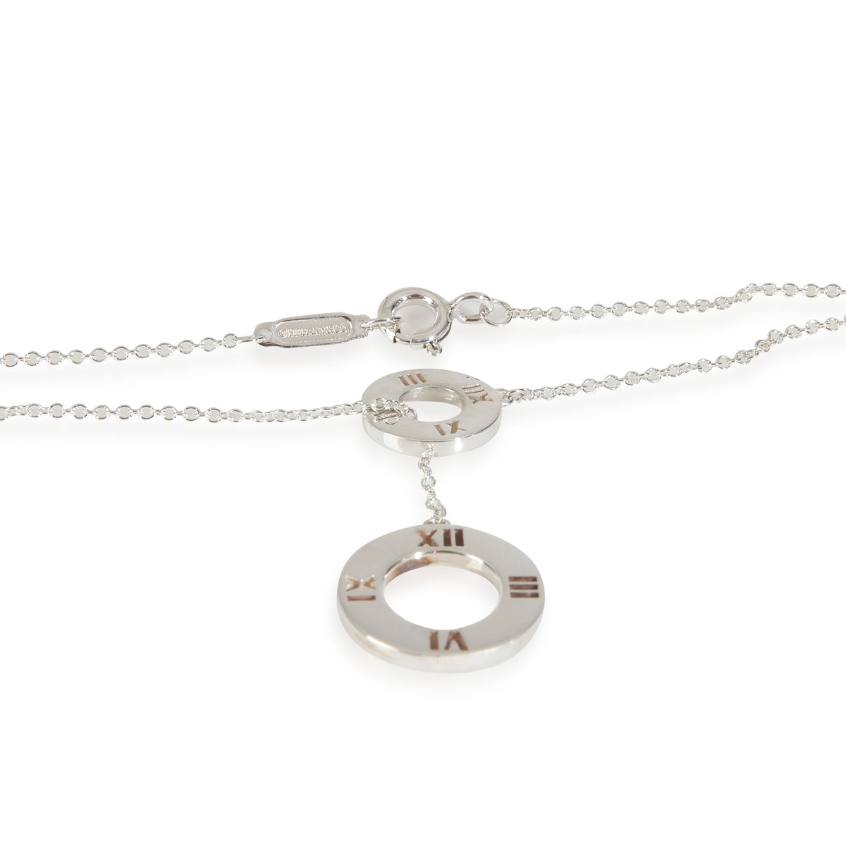 Tiffany & Co. Sterling Silver  Atlas Lariat Necklace stamp
