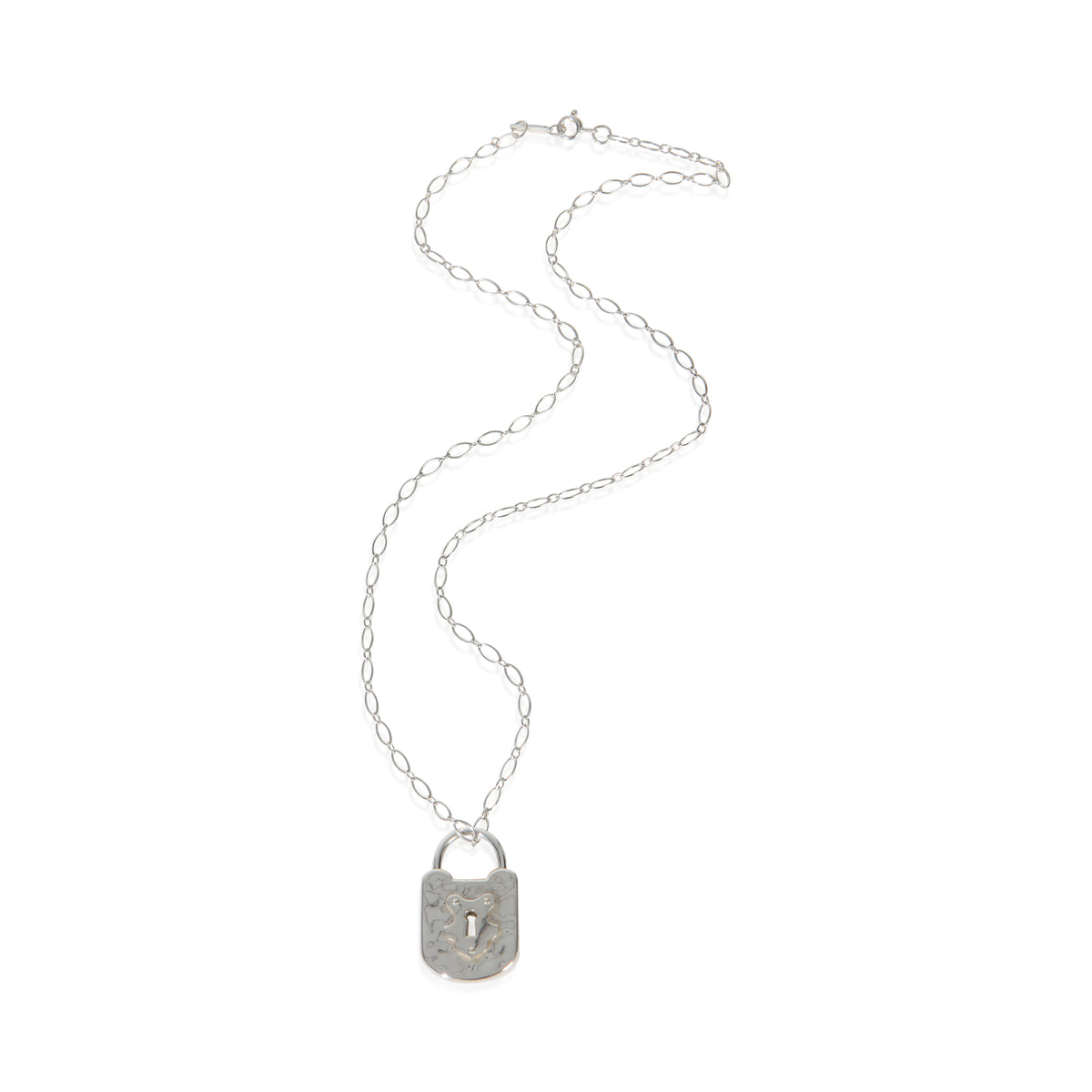 Tiffany & Co. Sterling Silver  Lock Pendant 3