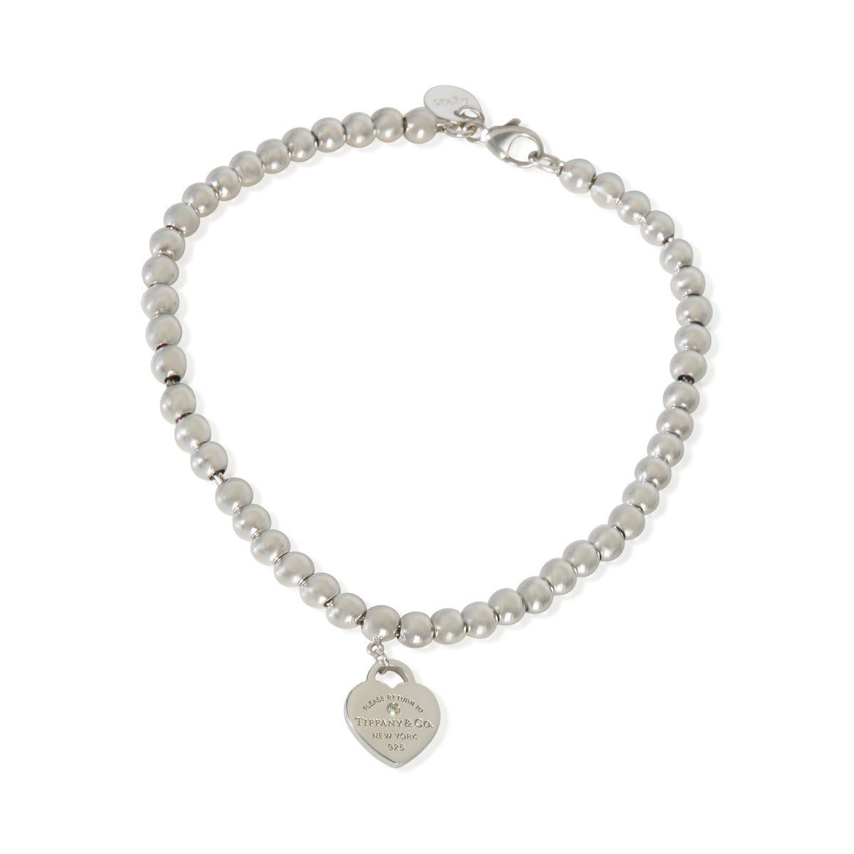 Tiffany & Co. Sterling Silver Diamond Return To Tiffany Bracelet 4
