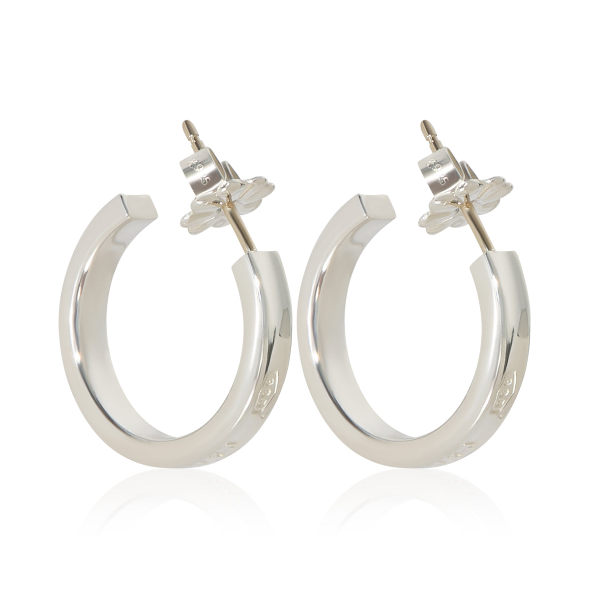 Tiffany & Co. Sterling Silver  Small 1837 Hoop Earrings 2