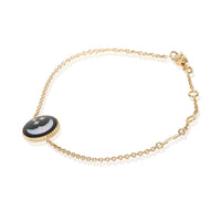 Christian Dior Yellow Gold Mother Of Pearl and Onyx Rose Celeste Bracelet 3
