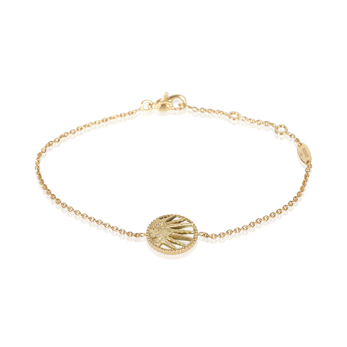 Christian Dior Yellow Gold Mother Of Pearl and Onyx Rose Celeste Bracelet fv