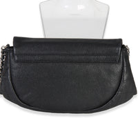Chanel Black Caviar Half Moon Wallet On Chain Handbag 4