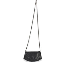 Chanel Black Caviar Half Moon Wallet On Chain Handbag 8