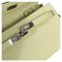 Hermès Jaune Bourgeon Chevre Mysore Kelly Wallet To Go PHW Wallet 10