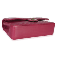 Chanel Fuchsia Chevron Lambskin Medium Classic Double Flap Bag Handbag 7