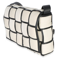 Bottega Veneta Black Natural Canvas Intrecciato Padded Cassette Handbag 2