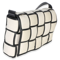 Bottega Veneta Black Natural Canvas Intrecciato Padded Cassette Handbag 3
