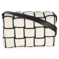 Bottega Veneta Black Natural Canvas Intrecciato Padded Cassette Handbag 4