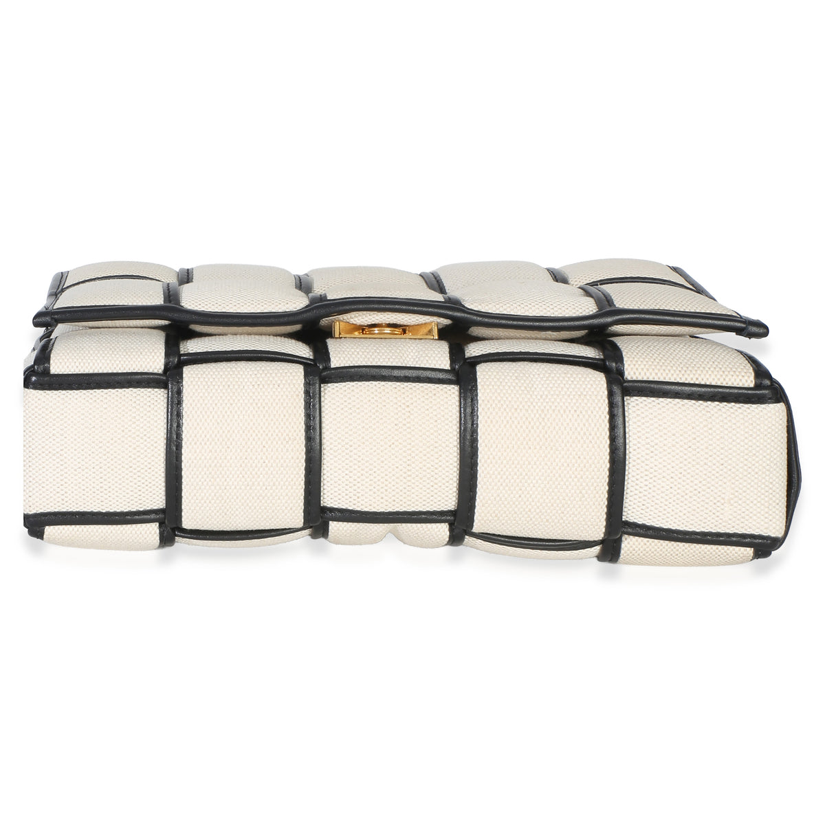 Bottega Veneta Black Natural Canvas Intrecciato Padded Cassette Handbag 5