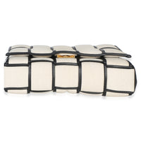 Bottega Veneta Black Natural Canvas Intrecciato Padded Cassette Handbag 5