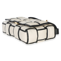 Bottega Veneta Black Natural Canvas Intrecciato Padded Cassette Handbag 6