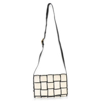 Bottega Veneta Black Natural Canvas Intrecciato Padded Cassette Handbag 8