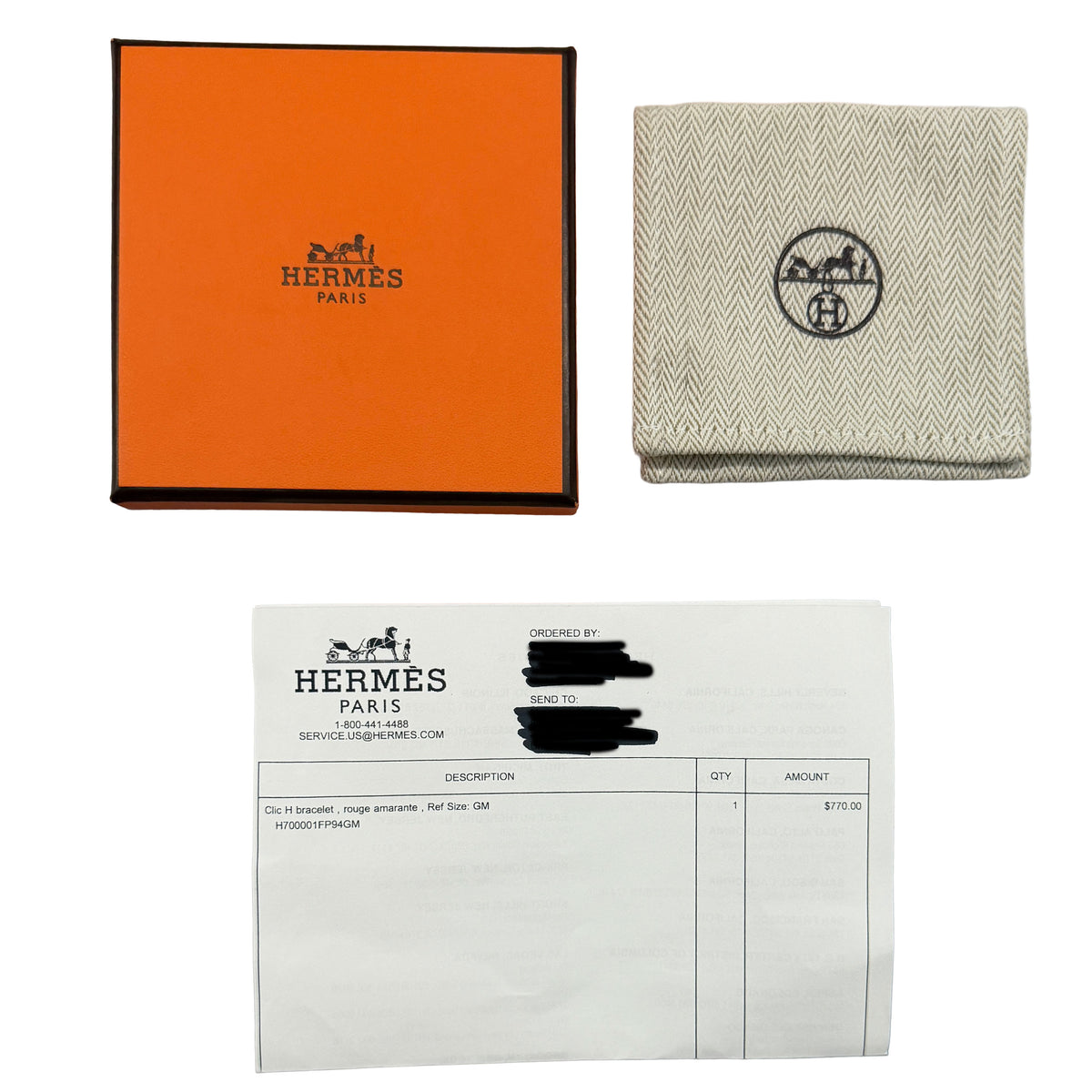 Hermès Clic H Bracelet In Rouge Amarante box