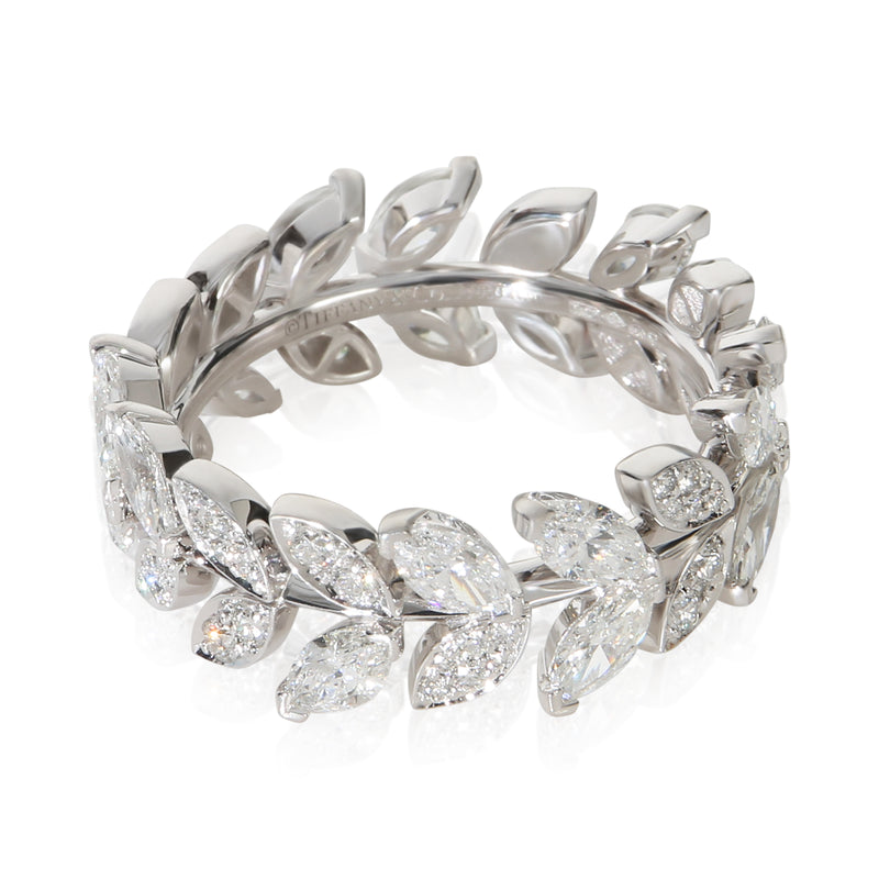 Tiffany & Co. Platinum Diamond Victoria Vine Ring fv