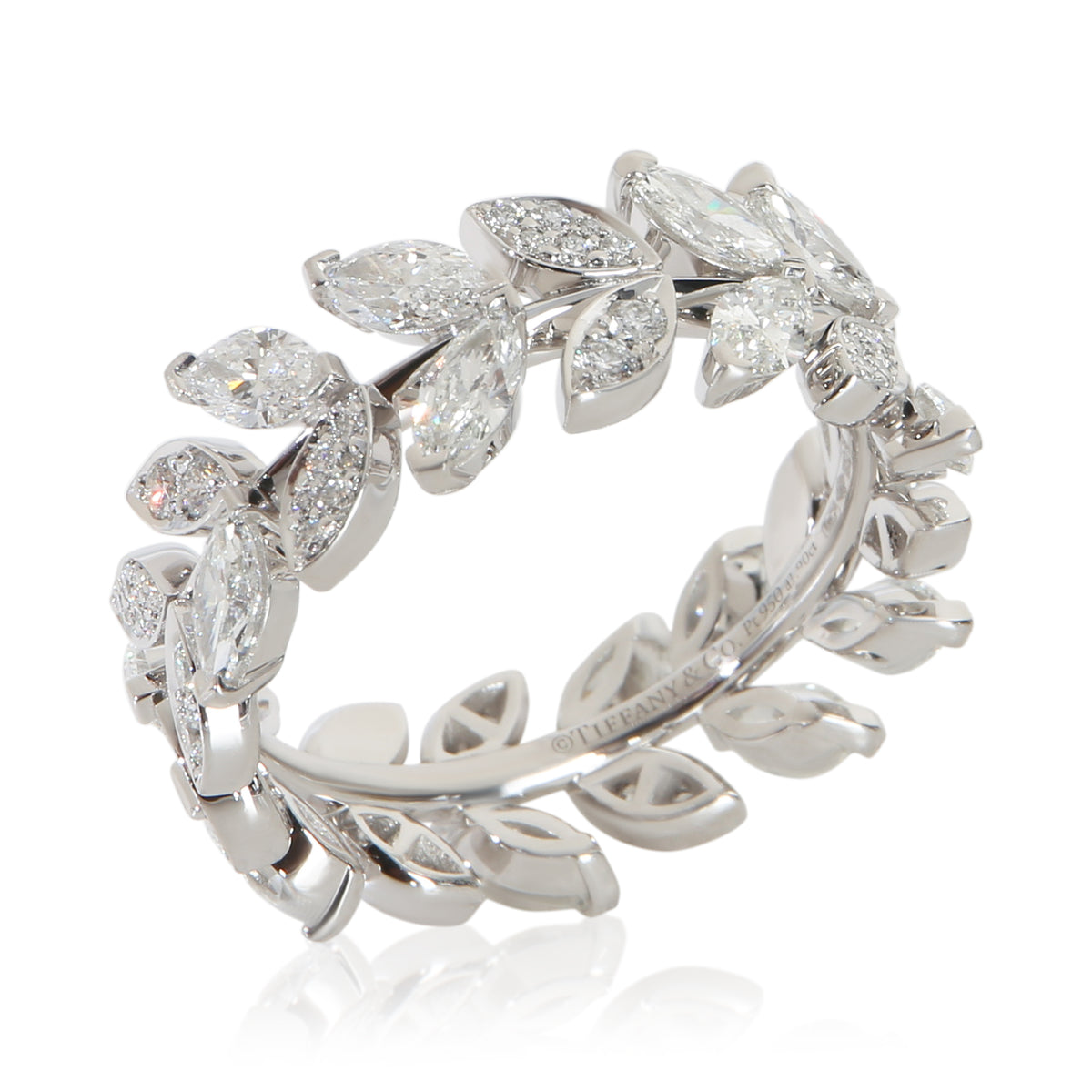 Tiffany & Co. Platinum Diamond Victoria Vine Ring 4