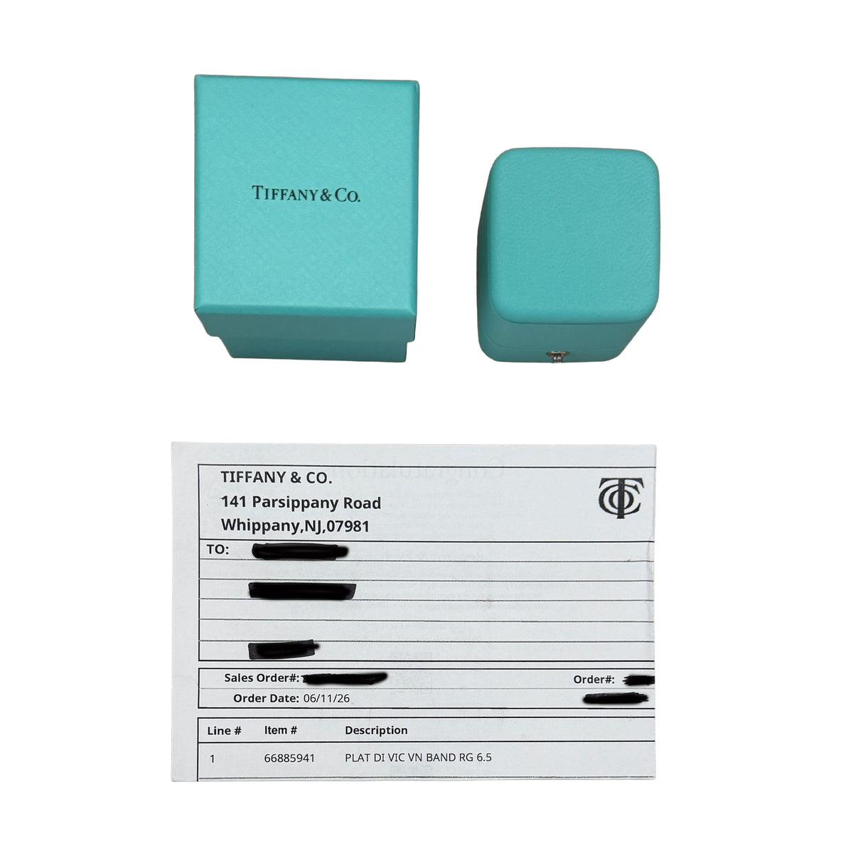 Tiffany & Co. Platinum Diamond Victoria Vine Ring box