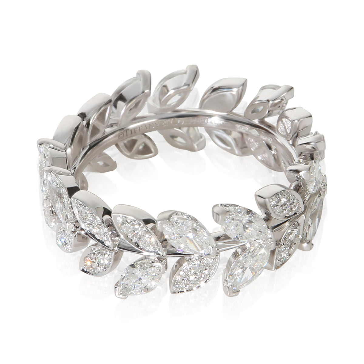 Tiffany & Co. Platinum Diamond Victoria Vine Ring fv