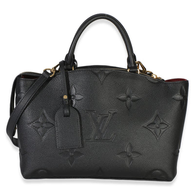 Louis Vuitton Black Monogram Giant Empreinte Petit Palais Handbag fv