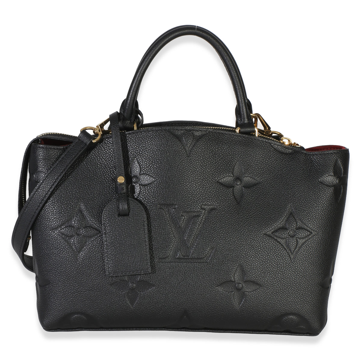 Louis Vuitton Black Monogram Giant Empreinte Petit Palais Handbag fv