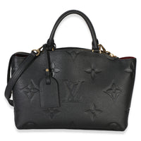Louis Vuitton Black Monogram Giant Empreinte Petit Palais Handbag fv