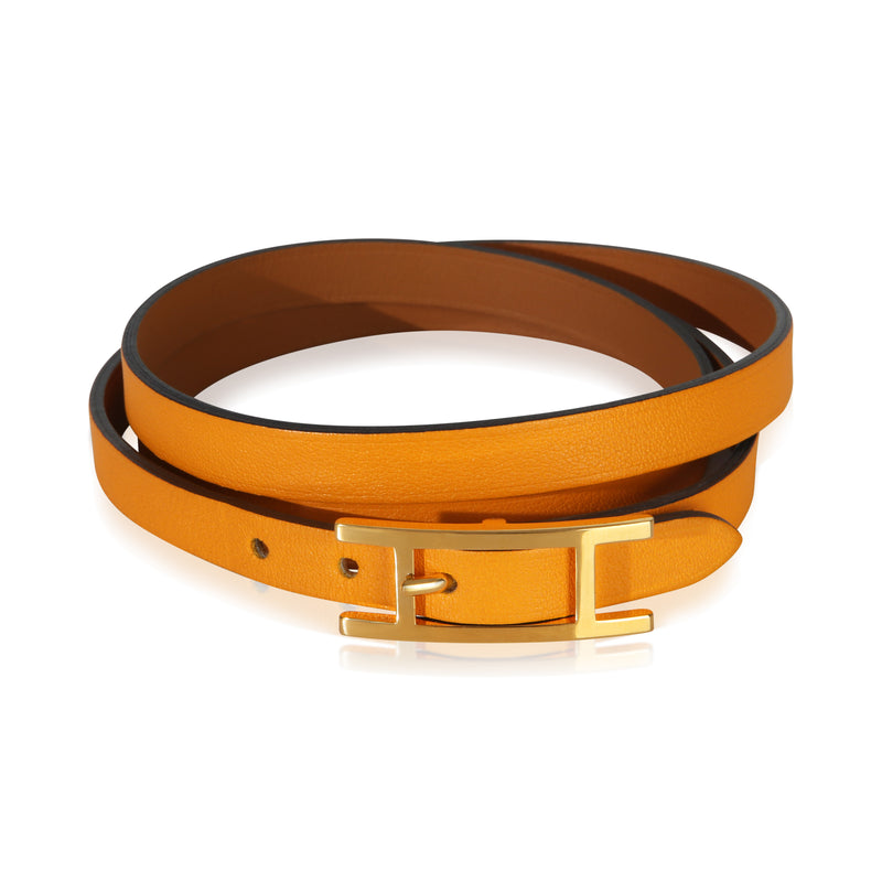Hermès Gold Plated  Behapi Triple Tour Bracelet fv