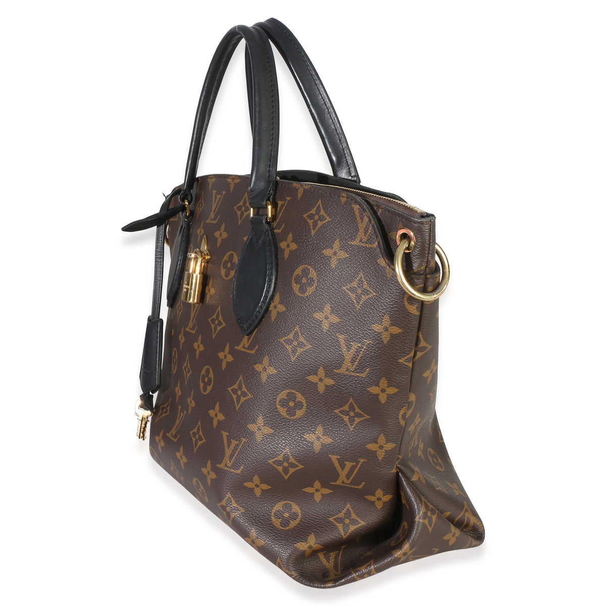 Louis Vuitton Black Monogram Canvas Flower Zipped Tote MM Handbag 2