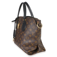 Louis Vuitton Black Monogram Canvas Flower Zipped Tote MM Handbag 2