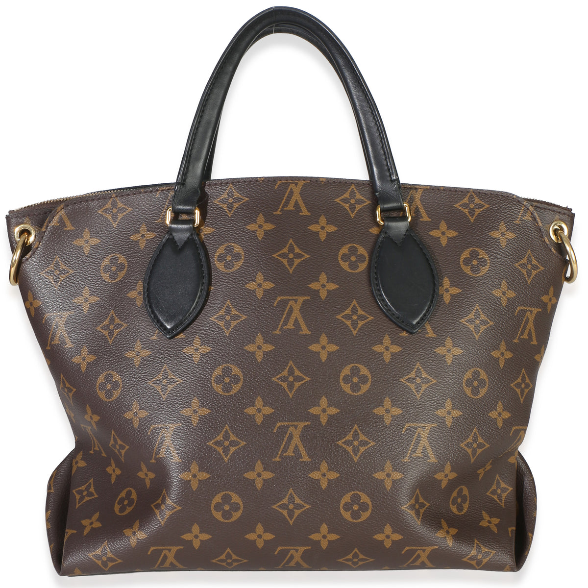 Louis Vuitton Black Monogram Canvas Flower Zipped Tote MM Handbag 4