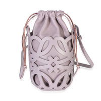 Loewe Lilac Calfskin Cut Out Anagram Mini Bucket Bag Handbag id