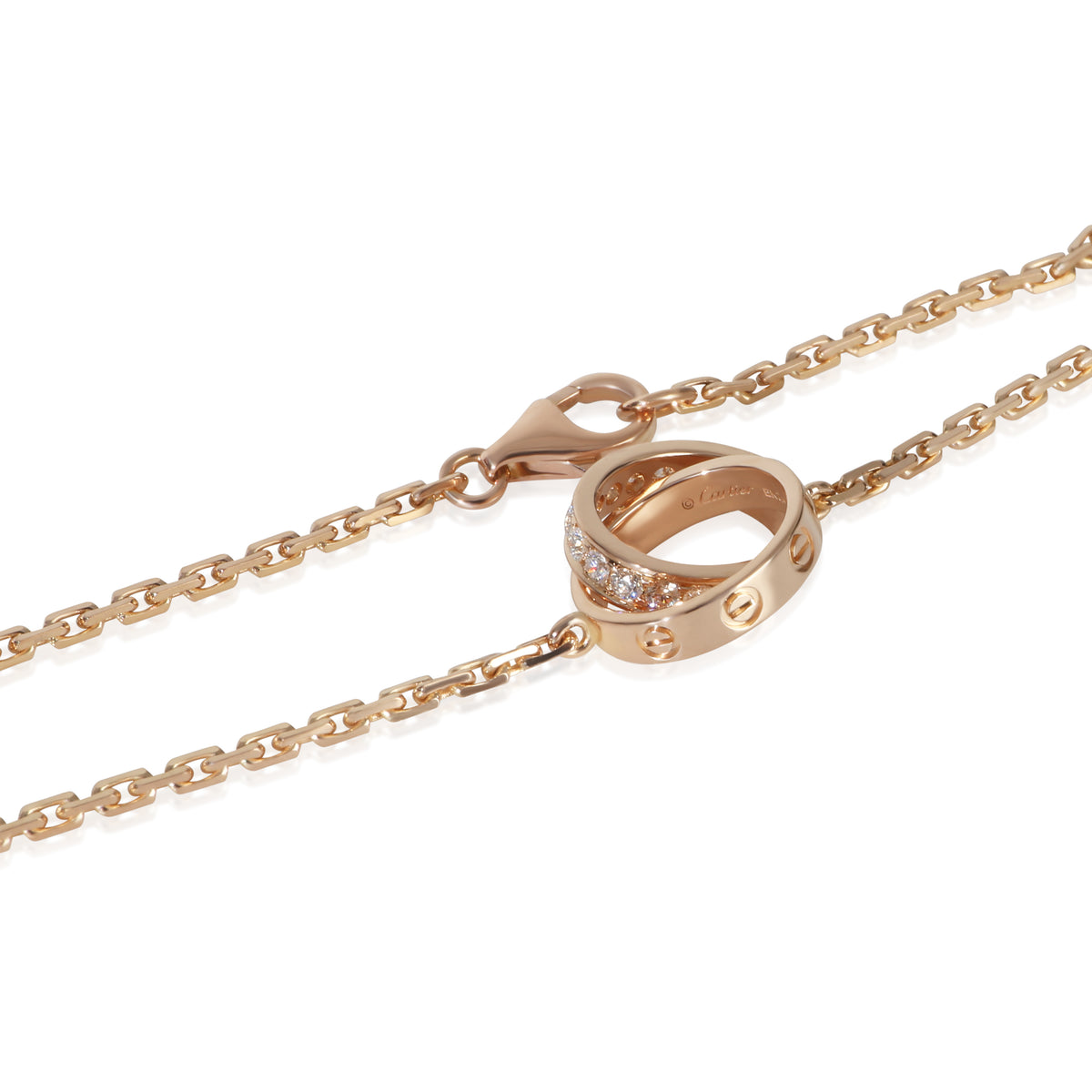 Cartier Rose Gold Diamond Love Necklace 3